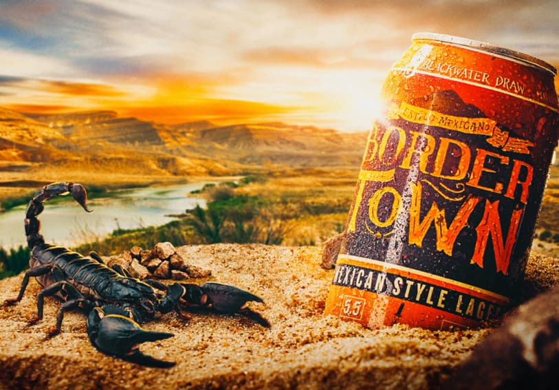 Local Bryan/College Station business: Black Water Draw - 'Border Town Texas Style Lager' can design