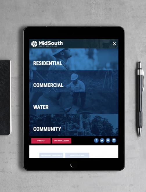 Midsouth responsive mobile website design